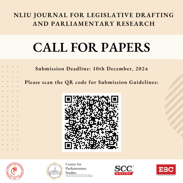 CALL FOR PAPERS BY NLIU BHOPAL